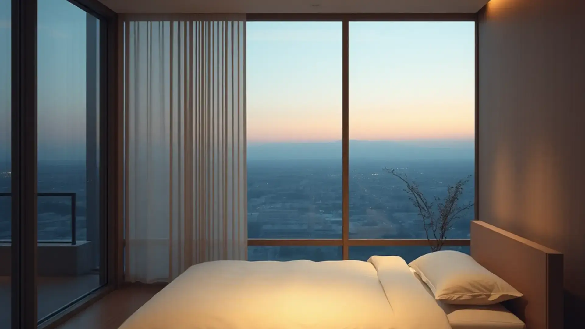 シンプルで美しいベッドルームの内装