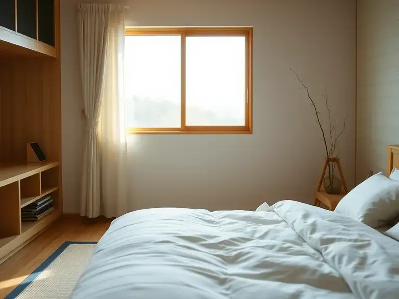 オーク材セミダブルベッド